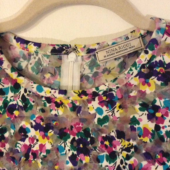 Nina Ricci Mini Pansy Print Co-ord Skirt Set - Picture 13 of 15